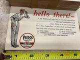 NOS Veedol Motor Oil Gas Service Station Garage Auto Truck Service Card 1950's
