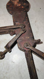 Antique Cast Iron Steelyard Hanging Balance Beam Farm Scale 3-Hook Counterweight