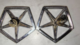 1985-1989 Dodge Daytona Chrysler Laser Grill Hood Emblem Mopar 4334198 Pair