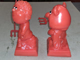 Lot of 2 Vtg W&R Berries Co Red Devil Plastic Figurines Horny Wicked 1971 1972 6