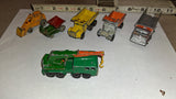 Vtg Lesney Matchbox Construction Lot (6) Dump Trucks Crane Loader England 1-75