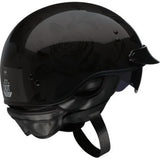 Z1R Vagrant NC Rose Helmet Black 1/2 Half face Drop Down Visor Motorcycle Large