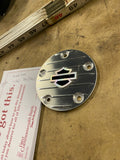Harley Davidson OEM Twin Cam Silver Bar & shield Timer Cover Touring Dyna Softai