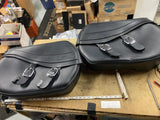 OEM Harley-Davidson Black Leather Motorcycle Saddle Bags Sportster 04^ 883 1200