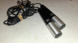 Vintage Pair Dokorder DX-205 Dynamic Microphones 600 ohm Tokyo Japan Untested