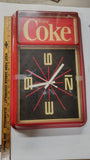 Vintage 1985 Coca Cola Wall Clock Sign Ridan Displays Enjoy Coke Plastic Works