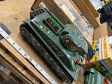Vintage Taiyo M-4 Sherman Combat Tank battery-operated litho tin toy Japan Box