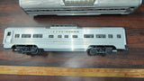 Lionel Postwar O Gauge Aluminum Silver Range Vista Dome Passenger Cars Lot of 2