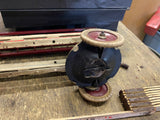 1900's Kingsbury Pressed Steel Tin Fire Ladder Truck Toy Spring loaded Works!