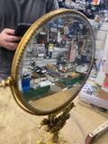 Vintage Gold Toned Vanity Double-Sided Mirror Victorian Art Nouveou Antique 1900