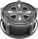 PRECISION BILLET BILLET AIR CLEANER DARK SIDE BLACK HARLEY SOFTAIL TOURING DYNA