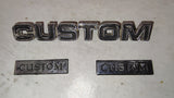 1973-1979 Ford Truck Econoline Custom Emblem Badge Set OEM D5UB-16B114-AA Trio