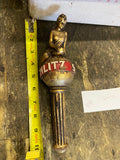 Vintage Schlitz Beer Tap Handle 9.5" Golden Girl Goddess Breweriana Advertising