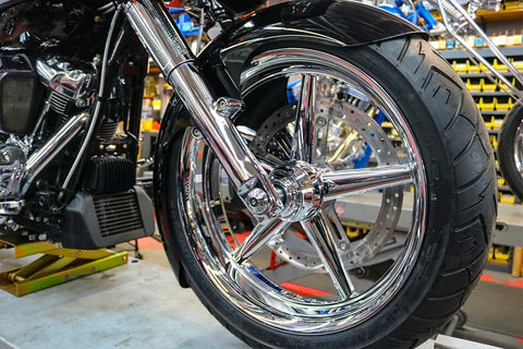 Hoopla 20x5 Custom 5 Spoke Mag wheel Chrome Harley Touring FLH Glide Bagger Chop