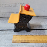 Vintage 1973 Avon School Desk Cologne Bottle - Red Apple Cap - Open No Box