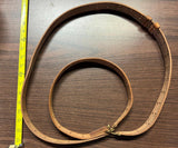 US Pattern 1907 Leather Rifle Sling brown leather strap sliding double-hook