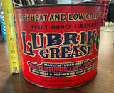 vintage 5 lb. Lubriko Grease tin can Oil Gas Petroliana collector Pa Pennsylvani