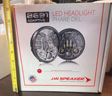 J.W. Speaker Model 8691 Adaptive 2 LED Headlight CHROME PREMIUM SMART HEADLIGHT