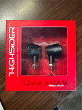 X LED Turn Signals Black Red MOTORCYCLE HARLEY 8MM THREAD