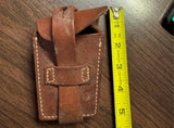 Vintage Military surplus leather ammo pouch brown leather Yugoslav People's Army
