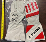 vintage-style leather motorcycle or racing gloves IMOLA Italian racing circuit