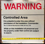 U.S. Air Force Controlled Area high security military installations