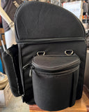 BLACK TEXTILE TRAVEL BAG REFLECTIVE SKULL GRAFIC 13 X 18 X 11