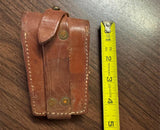 Vintage Military surplus leather ammo pouch brown leather Yugoslav People's Army