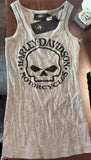 Harley Davidson Women's Skull Scoop Neck Tank Top SMALL