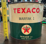 Vintage 5-pound Texaco Marfak 1 grease tin 40s^50s