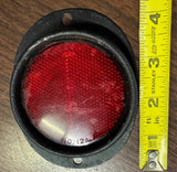Vintage Stimsonite No 12A red glass reflex reflector 2 HOLE HOT RODS RAT RODS