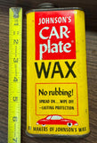 Vintage Johnson's Car Plate Wax tin can FULL