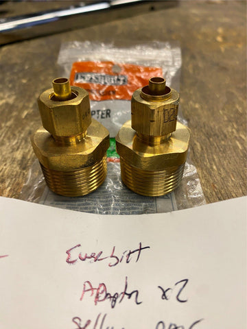Everbilt 1/4 in. OD Compression x 1/2 in. FIP Brass Adapter Fitting (2PK)