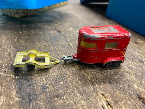 Vtg Matchbox Pony Trailer no 43  Toostie toy yellow lot