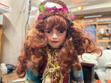 Vintage Paradise Galleries Christmas Fine Porcelain Doll 14"