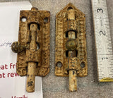 antique cast iron sliding bolt latches Victorian Aesthetic Cabinet Shutt 1880's