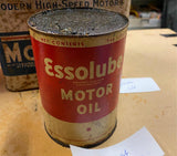 Vtg Esso Essolube Motor Oil Gas tin Can Vtg 1930's Quart Petroliana Collector!