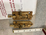 antique cast iron sliding bolt latches Victorian Aesthetic Cabinet Shutt 1880's