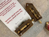 antique cast iron sliding bolt latches Victorian Aesthetic Cabinet Shutt 1880's