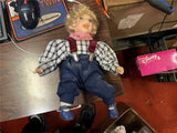 Vintage 1990s Heritage Mint LTD Boy Charles Sitting Pretty Porcelain Doll