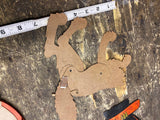 Vtg Beistle jointed black cat Halloween Decoration 40's Collectible Cardboard!