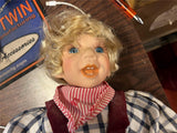 Vintage 1990s Heritage Mint LTD Boy Charles Sitting Pretty Porcelain Doll
