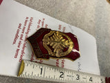 Vtg Facta Non Verba Red Enamel Badge Palo Alto Military Academy Uniform Award!