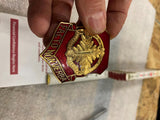 Vtg Facta Non Verba Red Enamel Badge Palo Alto Military Academy Uniform Award!
