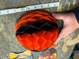 Vtg H.E Luhrs Halloween Beistle Honeycomb Ball Jack o lant House Decor 40's USA!