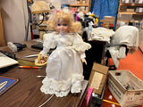 Vintage 1990s Victoria Collection? Wedding Flower Girl Porcelain Doll