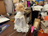 Vintage 1990s Victoria Collection? Wedding Flower Girl Porcelain Doll