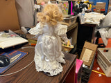 Vintage 1990s Victoria Collection? Wedding Flower Girl Porcelain Doll