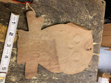 Vtg H.E Luhrs die cut cardboard Halloween owl Decoratiio Collectible 40's USA 9"