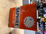 Gulf Saphire Motor Oil Gas tin Can Vtg 1950's 2-gallon Petroliana Collector!
